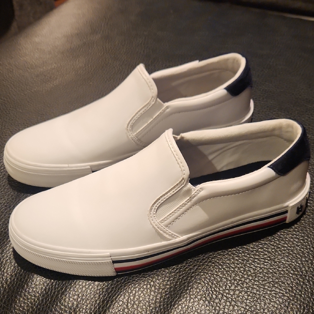 Tommy Hilfiger Slip On Runners, Ladies 9.5 White